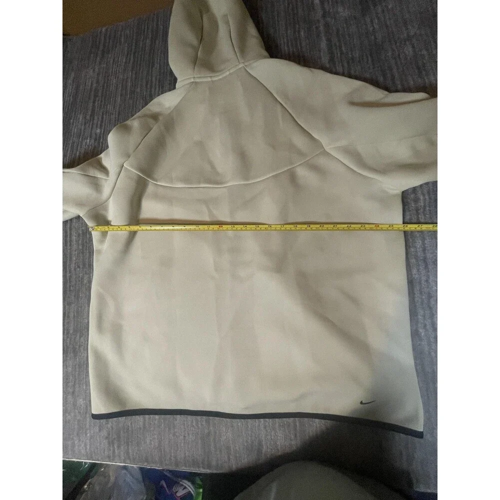 Nike Tech Fleece Hoodie Jacket Mens 2XL Beige Full Zip Windrunner Swoosh Logo